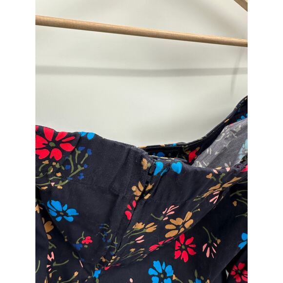 C/MEO Collective Womens Black Floral Print Off Shoulder Bell Sleeve Crop Top M - Picture 8 of 11